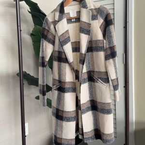 Plaid wool blend jacket by Joie